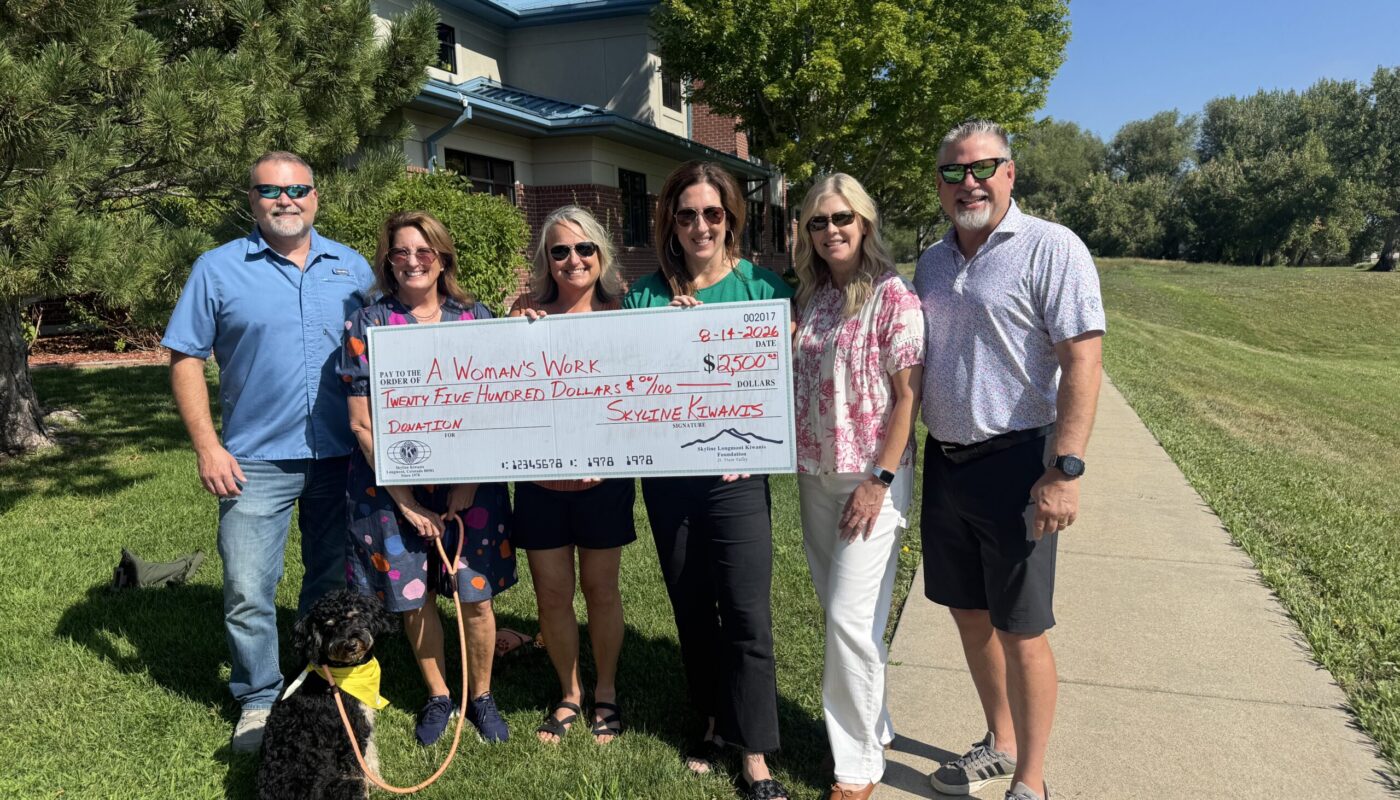 a womans work Skyline Kwanis Donates $2,500 to A Woman's Work